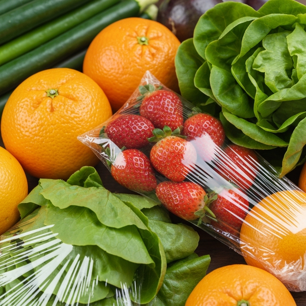 Fresh food wrapped in Zynt cling film